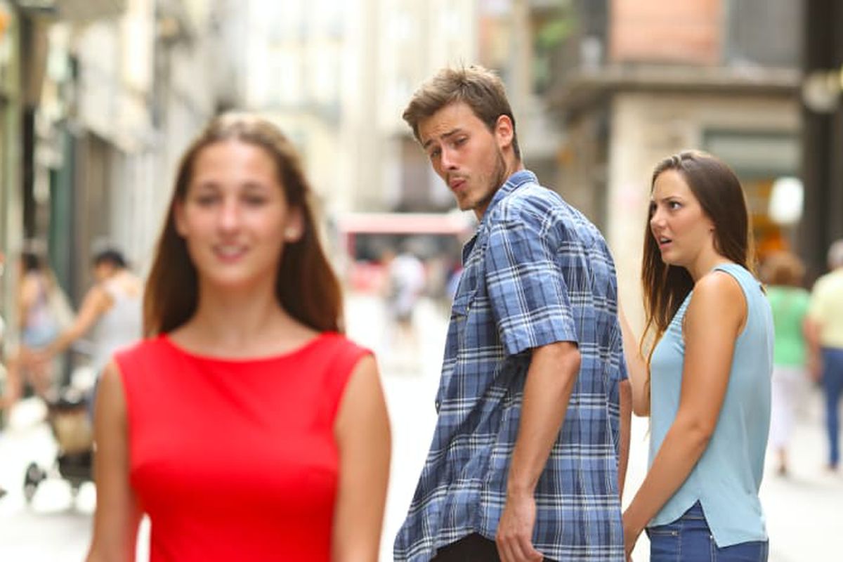 Distracted Boyfriend meme about MatchaBar