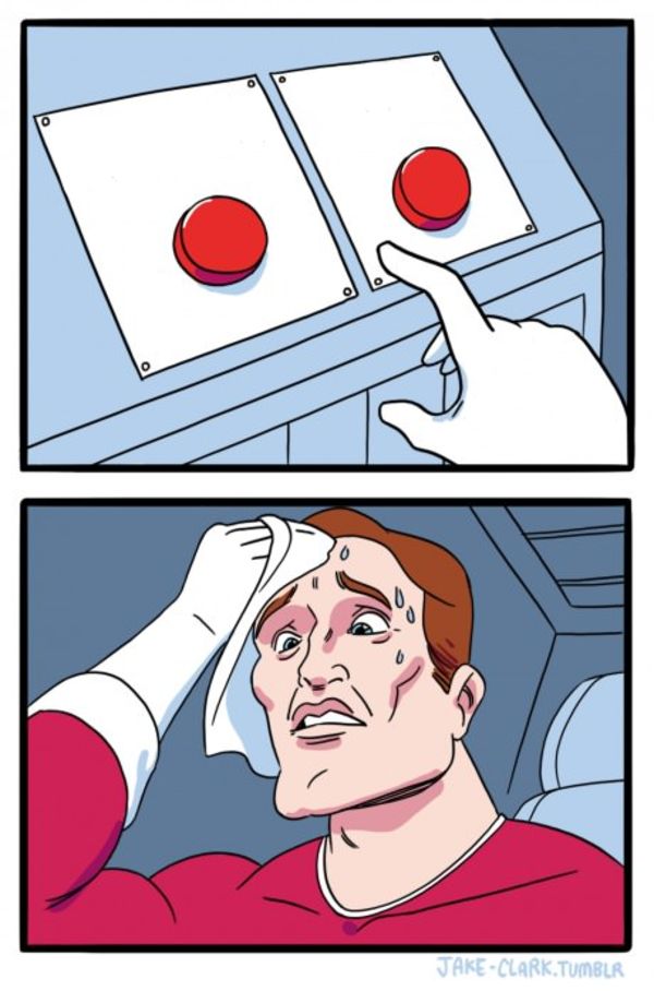 Two Buttons meme about MatchaBar