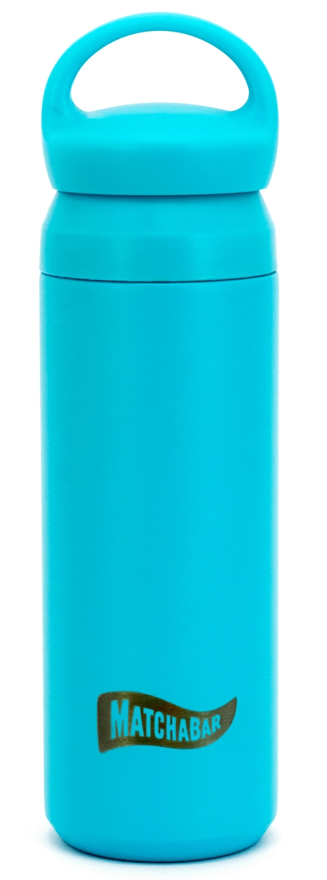 Blue MatchaBar insulated thermos